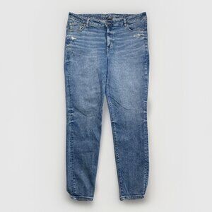 American Eagle High Rise Jegging Stretch Distressed Ripped Jeans Womens 20 Long